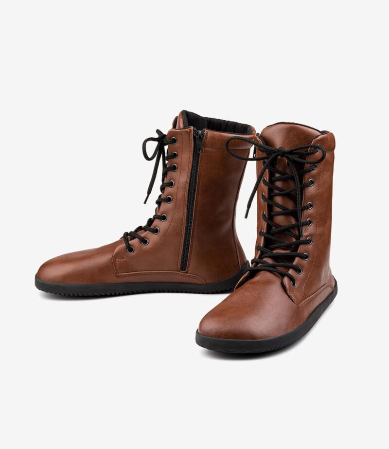 Ahinsa Jaya Ultra Comfort Women’s Fall/Winter Zip-up Boots – Brown