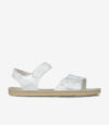 White Be Lenka Miami barfodssandal, bred tåzone, velcroremme, flad beige sål; minimalistisk sommerstil.