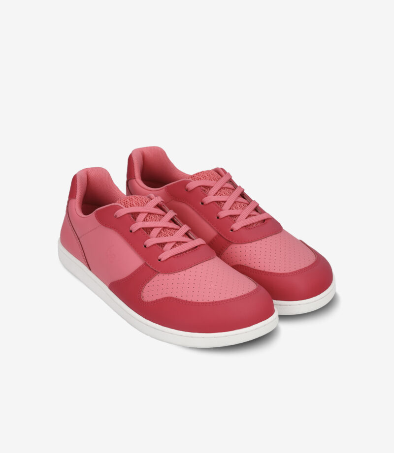 White Sparkle Be Lenka Miami barfodssko, minimalistiske sneakers med bred tåboks og hvide såler på almindelig baggrund.