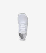 Hvid Xero Nexus Knit Herre barfodssko, overdel i mesh, hvide snørebånd, bred tåboks, minimalistisk sneaker-stil til mænd.