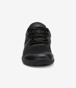 Sort Xero HFS II Herre barfodssko med overdel i mesh, bred tåboks, minimalistisk sneaker-design og "XERO" på tungen.