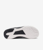 Xero HFS II Dame sort barfodsskosål, hvid med sorte detaljer, geometrisk profil, let minimalistisk sneakerdesign.