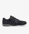 Sort mesh Xero HFS II Dame barfodssneaker, bred tåboks, minimalistisk stil, hvid sål, sportssko til kvinder set fra siden.